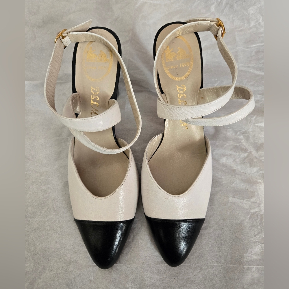 NWOB Delman Black and White Heels